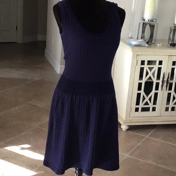 Sandro | Dresses | Sandro Knit Sleeveless Dress Navy Size 2m | Poshmark
